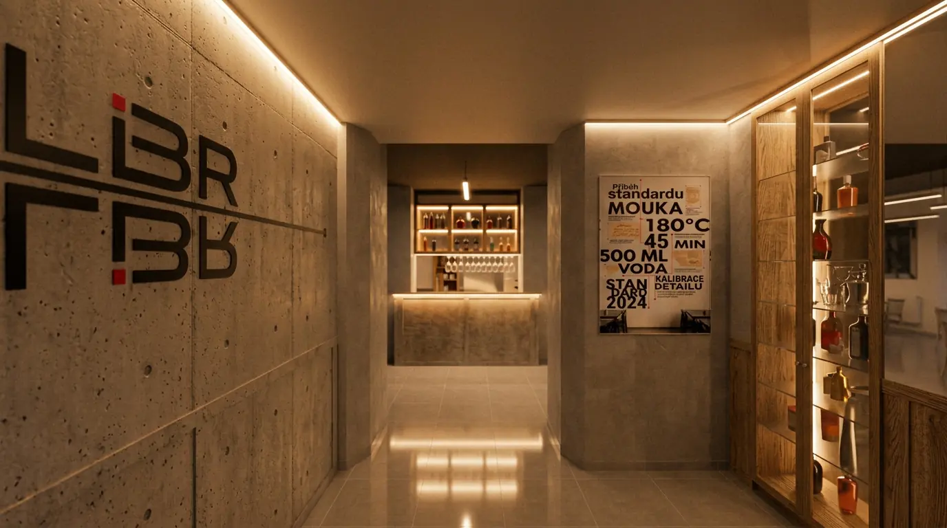 Večerní interiér restaurace KALiBR